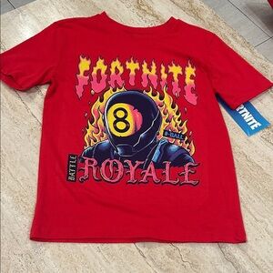 NEW 🆕 Fortnite Red Kids T-Shirt 7/8 years